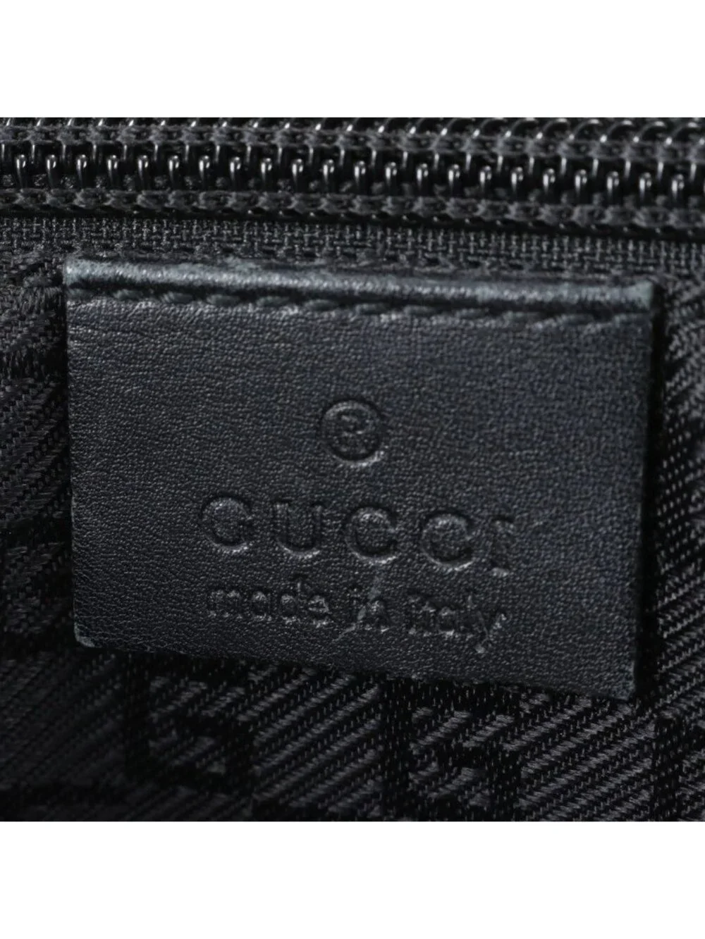 Gucci Leather Nylon Business Bag Document Bag Black
